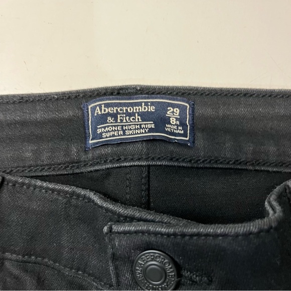 Abercrombie & Fitch Simone High Rise Super Skinny Black Jeans, size 29/8R - Picture 8 of 12